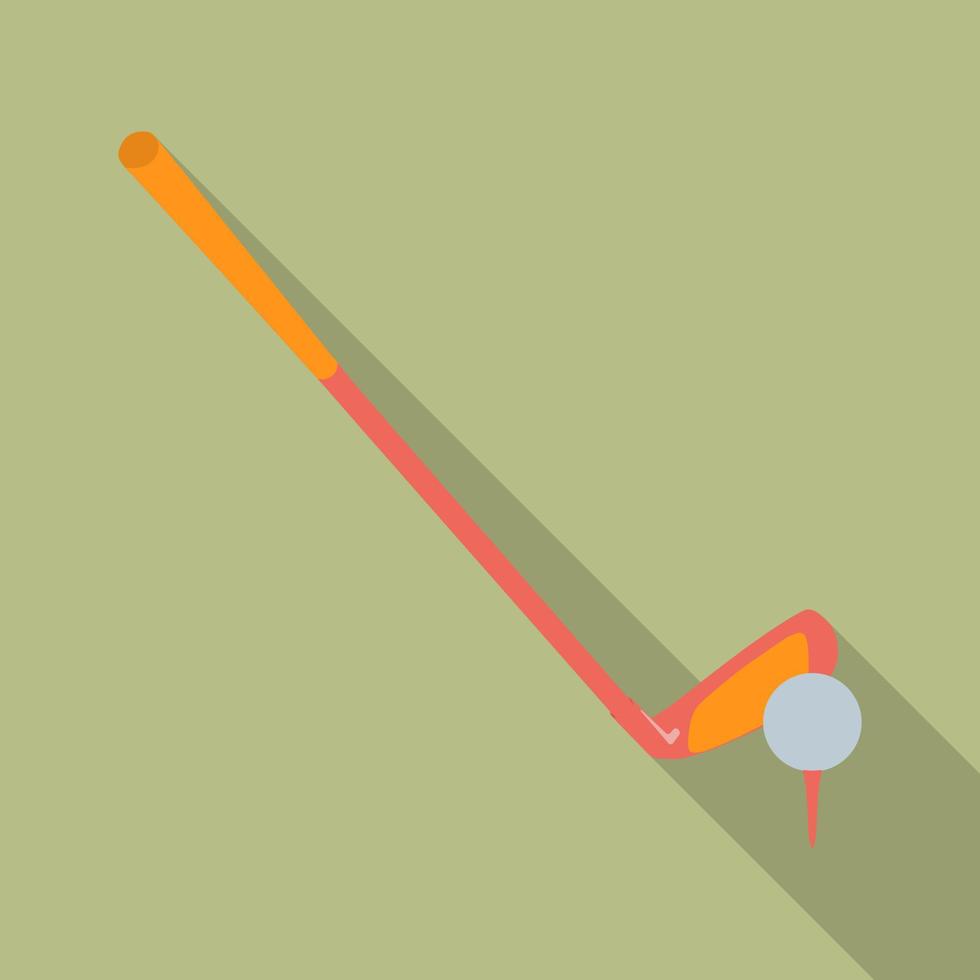 club de golf con icono de pelota de golf. ilustración vectorial vector