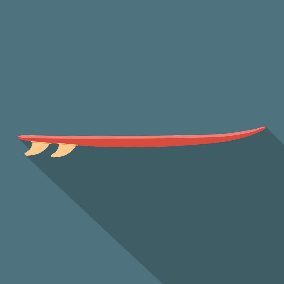Red surfboard icon. Vector illustration