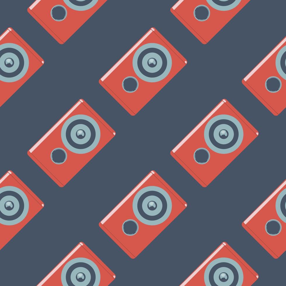 Seamless pattern with audio speaker. Vector illustration