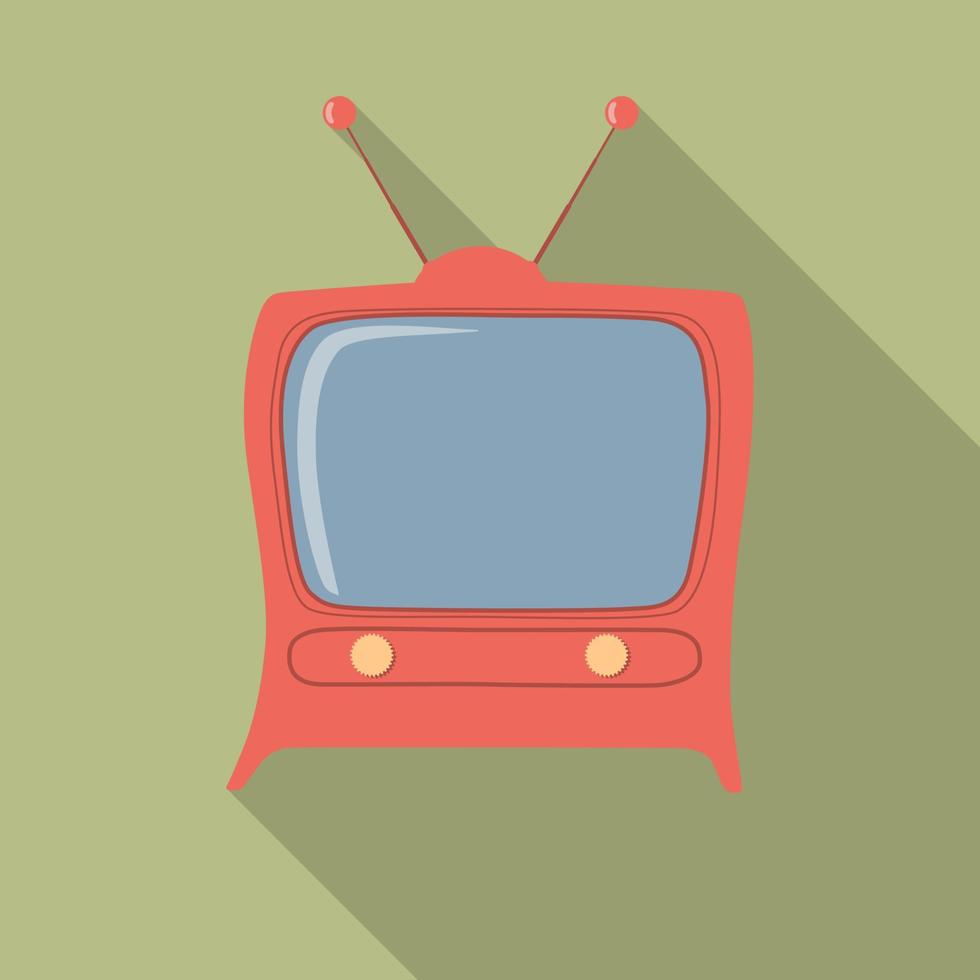 Cartoon-styled retro tv icon. Vector illustration