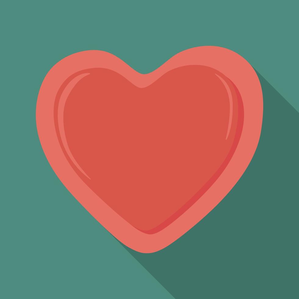 Red heart icon. Vector illustration