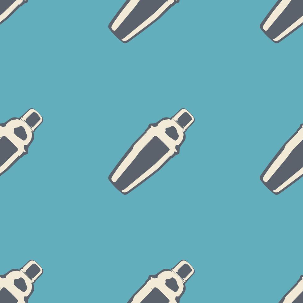 Seamless pattern with cocktail shaker. vector