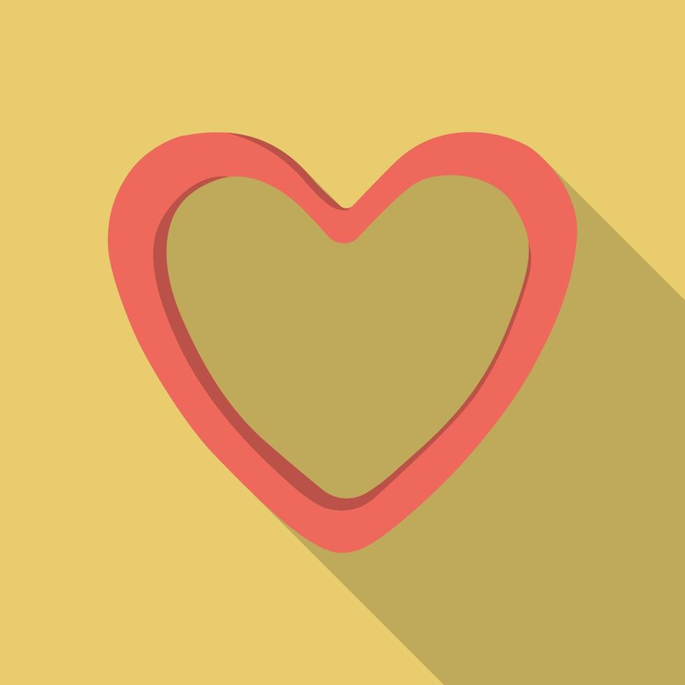 Red heart icon. Vector illustration