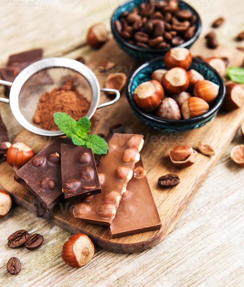 Chocolate and nuts photo