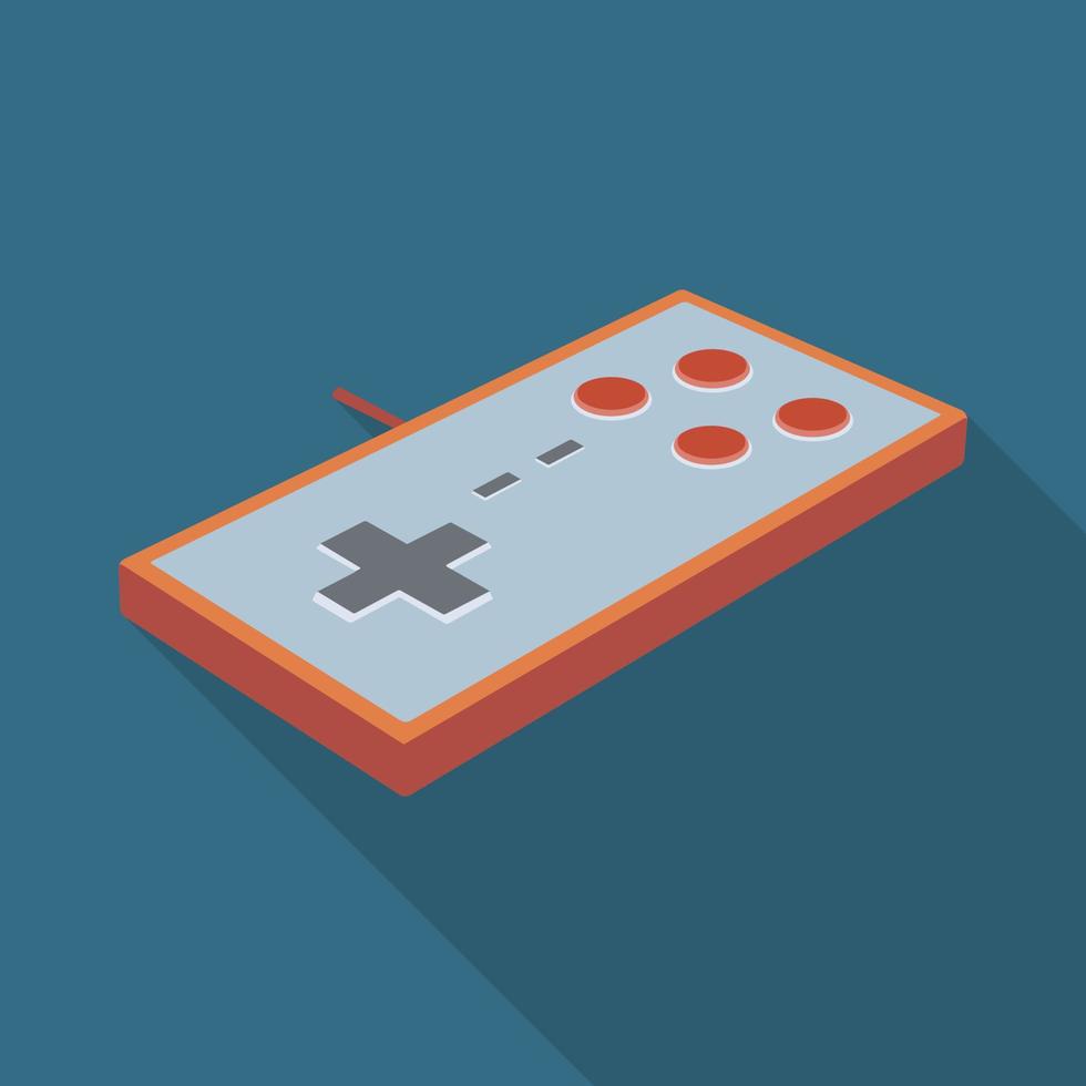 Retro gamepad controller tv icon. Vector illustration