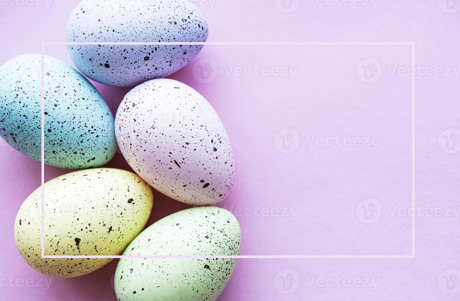 Colorful Easter eggs photo