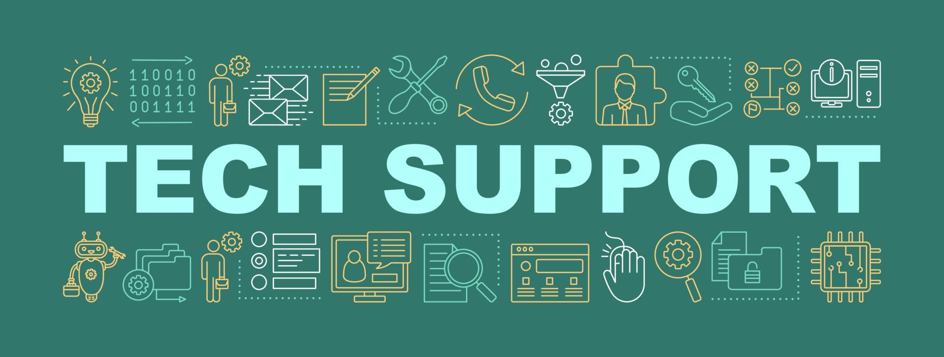 Tech support word concepts banner Customer service Technical support