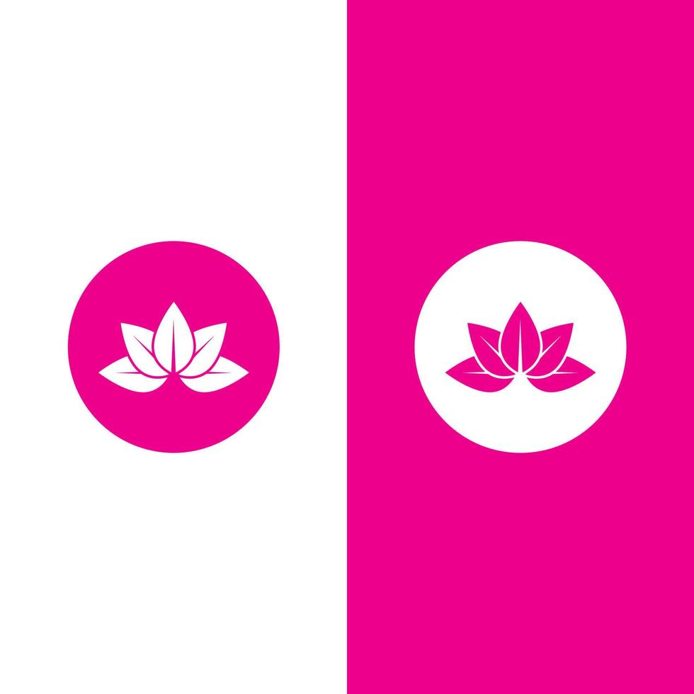 diseño de flores de loto de vector de belleza