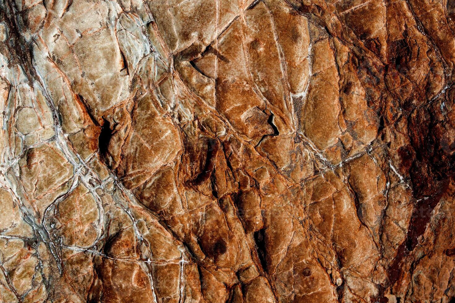 Textura de piedra de roca naranja aislada y gran colección de fondo de piedras de granito foto