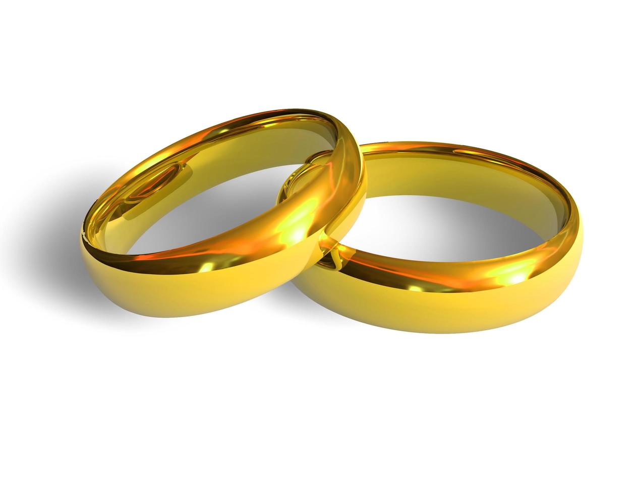 pareja anillos de boda de oro resumen de lujo círculos de luz focos efecto de luz en blanco foto