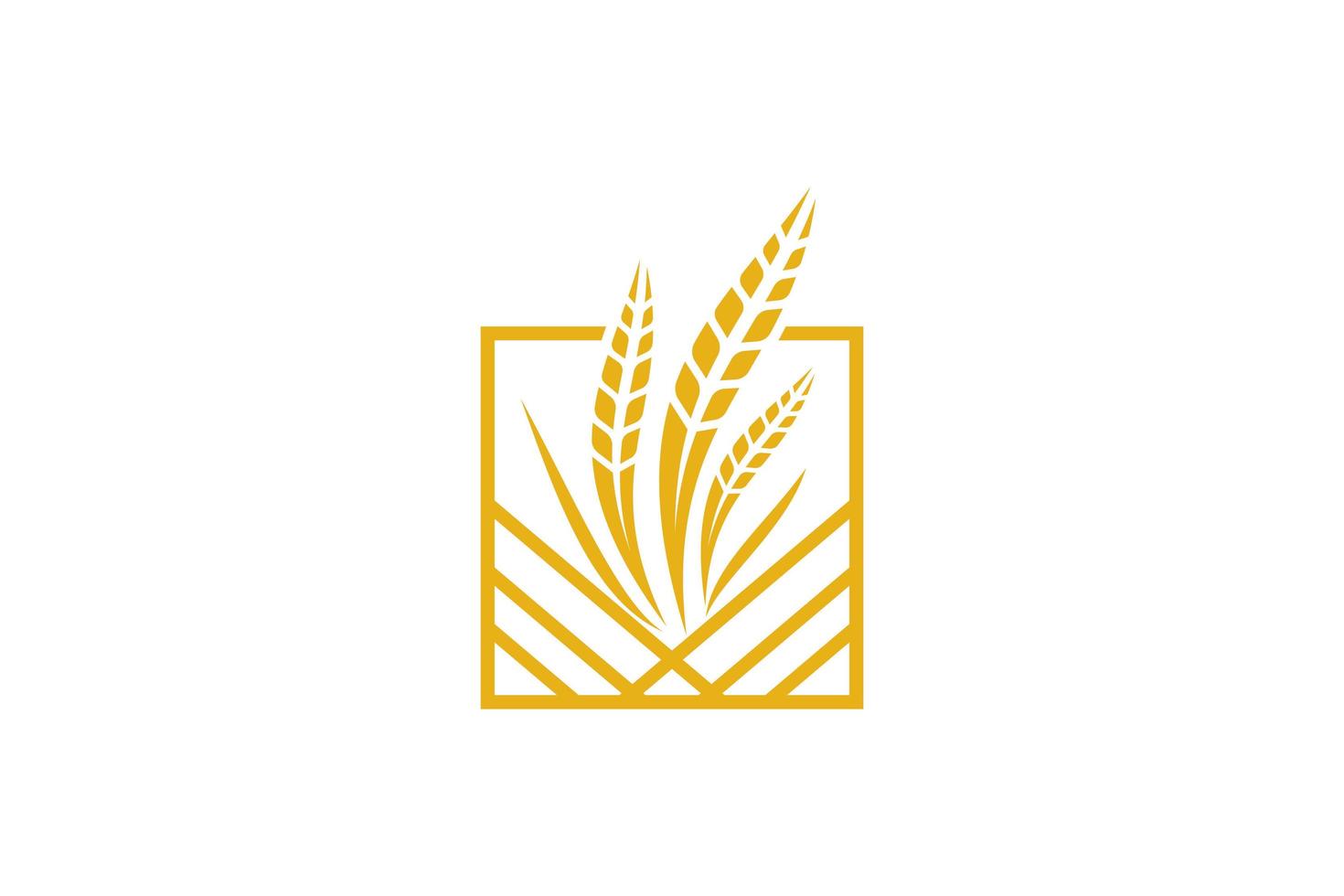 vector de diseño de plantilla de logotipo de trigo, ilustración de icono