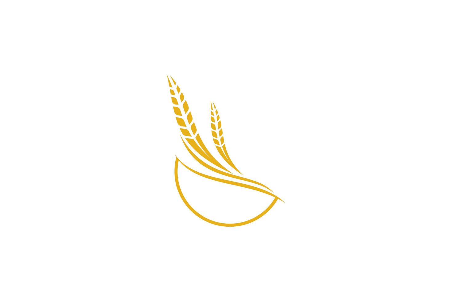 vector de diseño de plantilla de logotipo de trigo, ilustración de icono