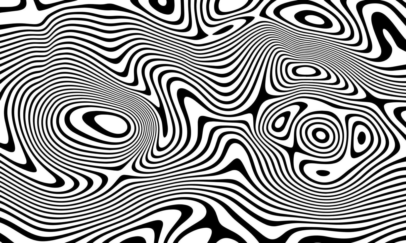 Abstract wave liquified curved lines in vector illustration