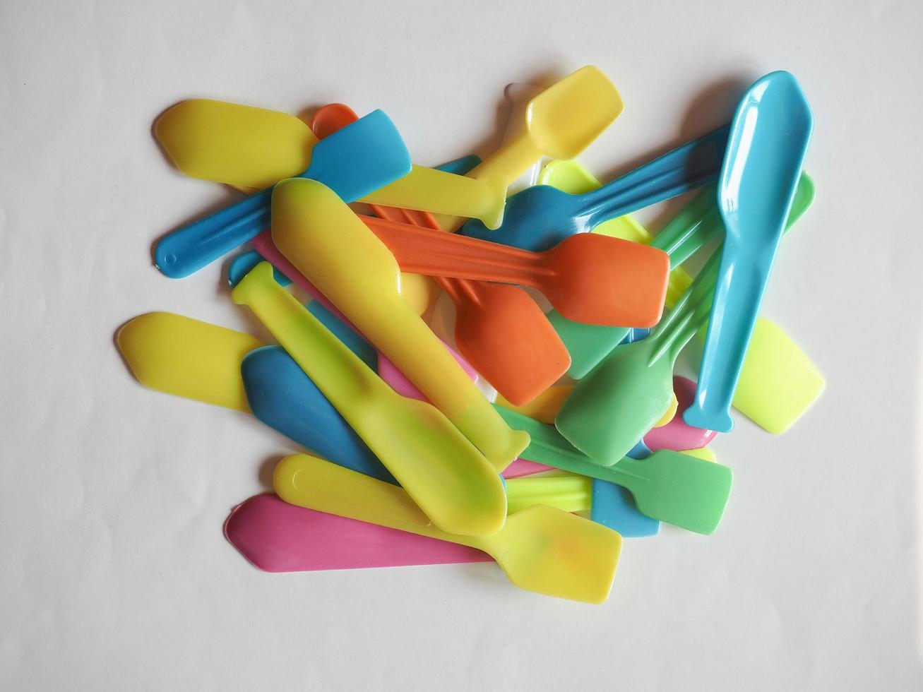 disposable plastic spoons photo