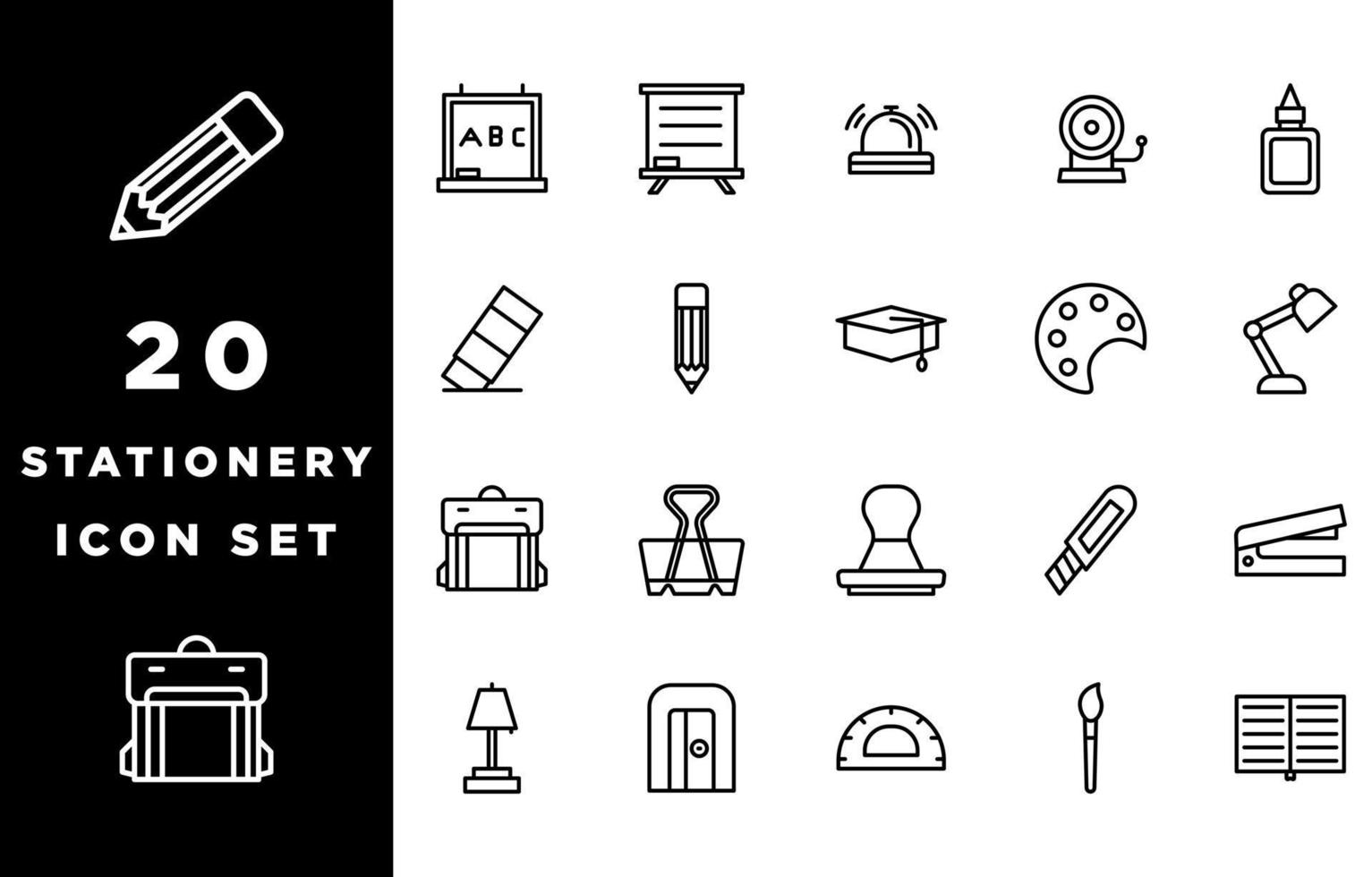 Stationery icon set element for your design vector