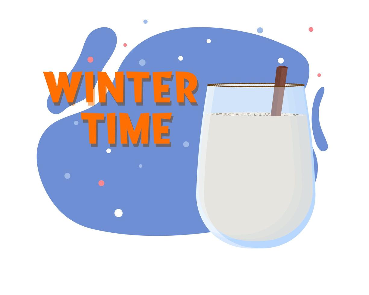 Irish coffee. Winter drink. Flat vector illustration