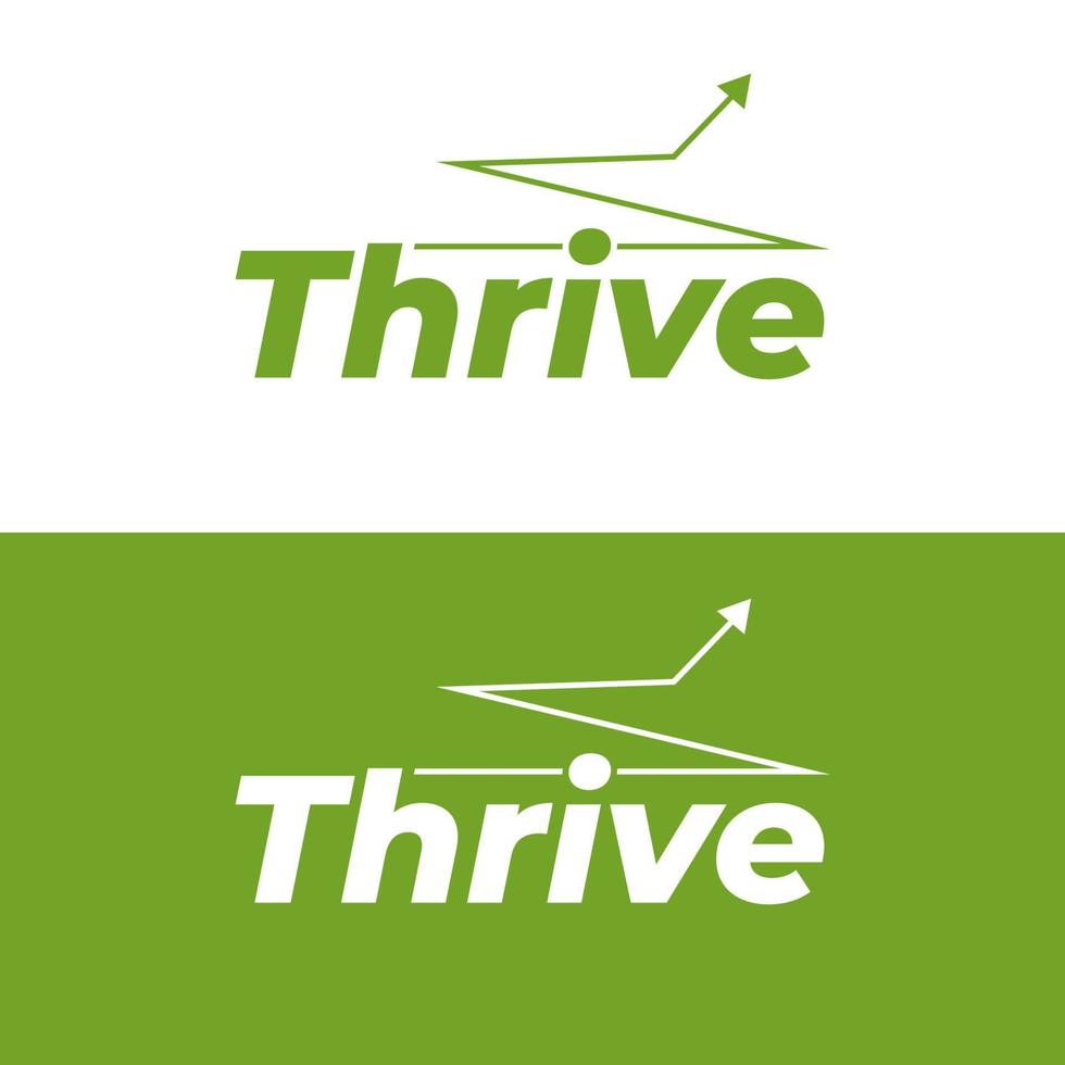 Thrive logo design for company vector