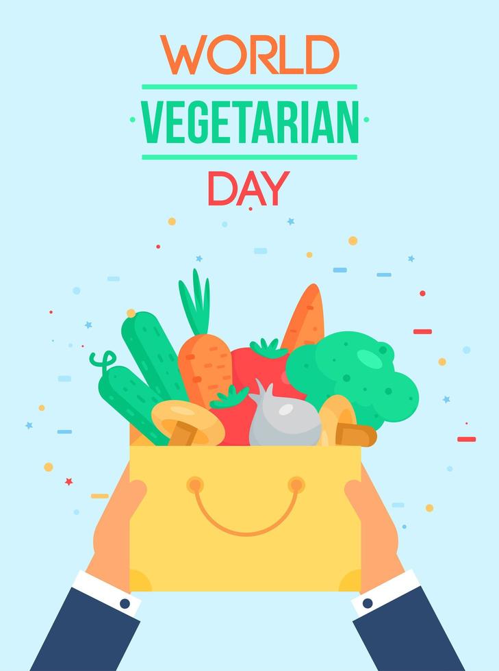 dia mundial del vegetariano vector