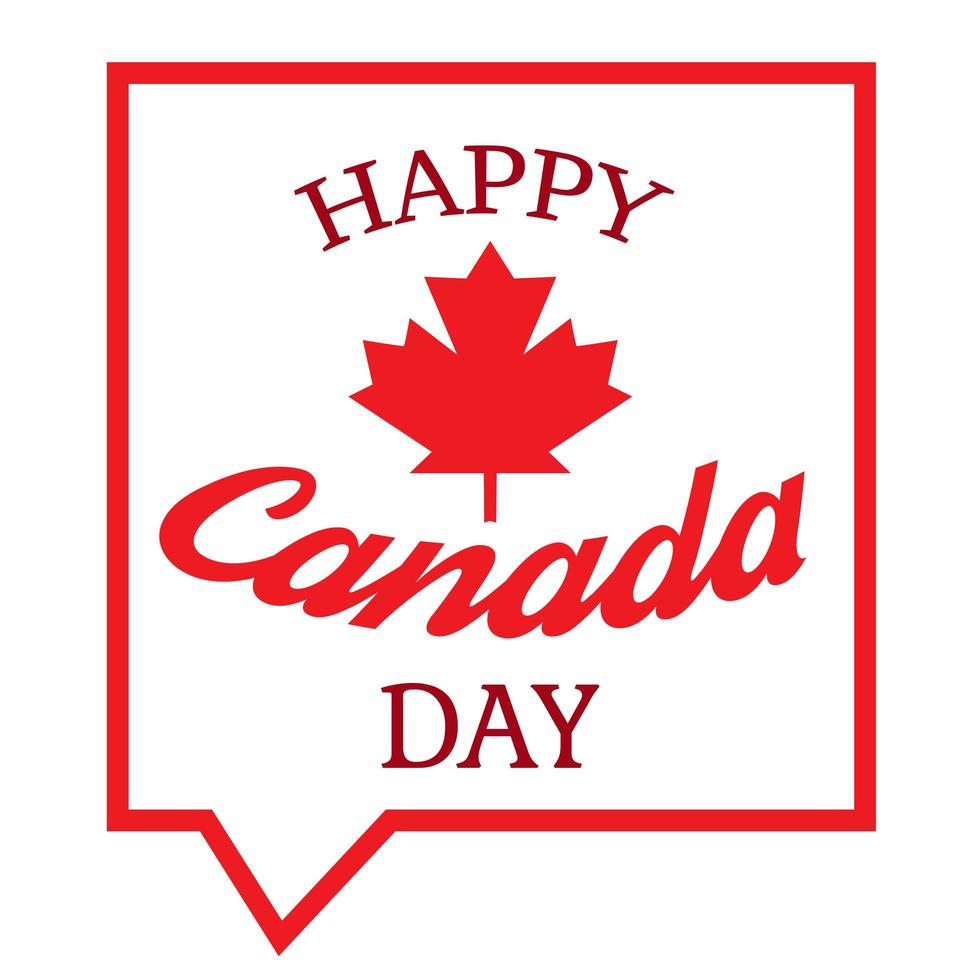 feliz dia DE CANADA vector