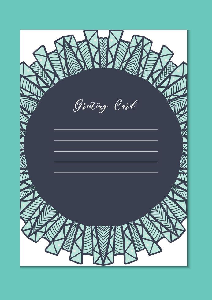 Mandala oriental template card vector