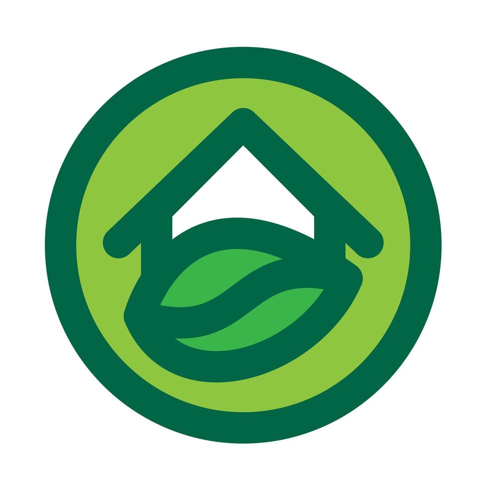 logotipo de la casa ecológica vector