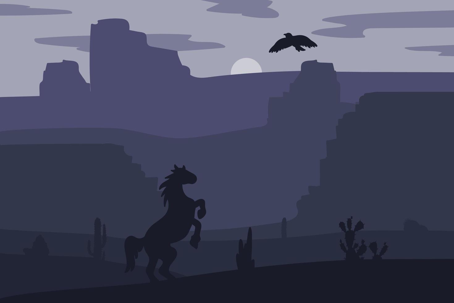 Wild West Landscape vector