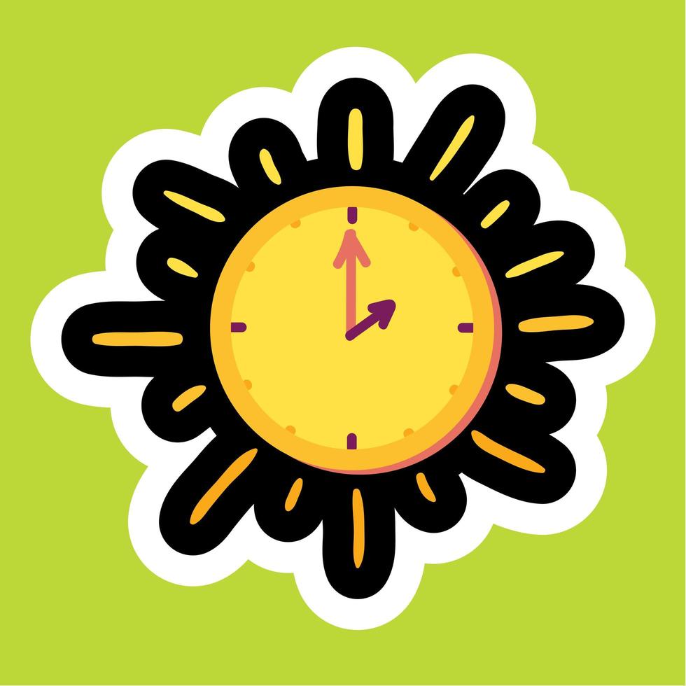 pegatina de dibujos animados coloridos con estilo con relojes 4667454 Vector en Vecteezy pegatina de dibujos animados coloridos con estilo con relojes 4667454 Vector en Vecteezy
