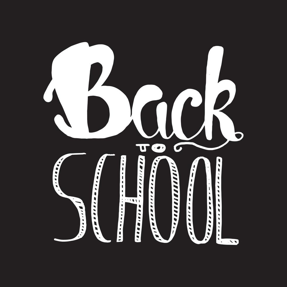 Back To School Lettering vector