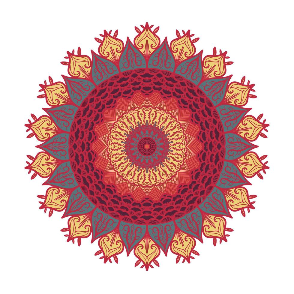 Mandala Line Template vector