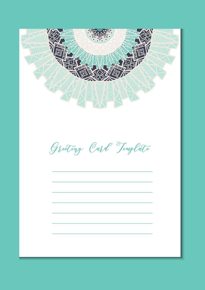 Mandala oriental template card vector