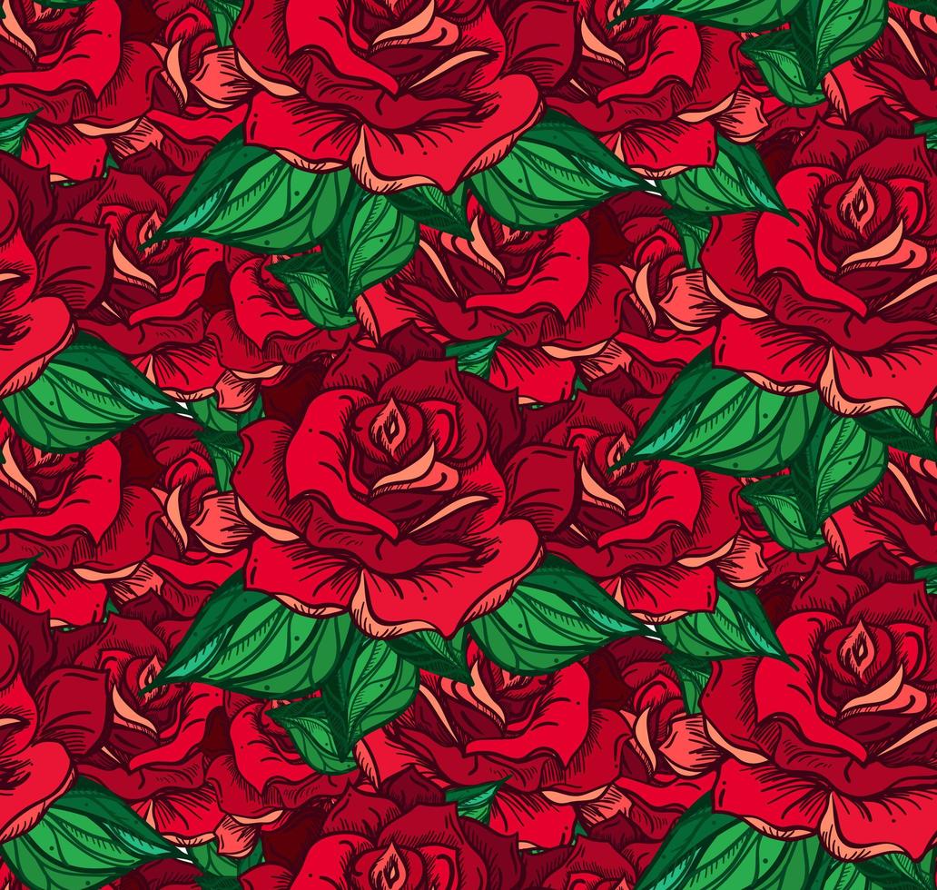 Wedding Rose Seamess Pattern vector