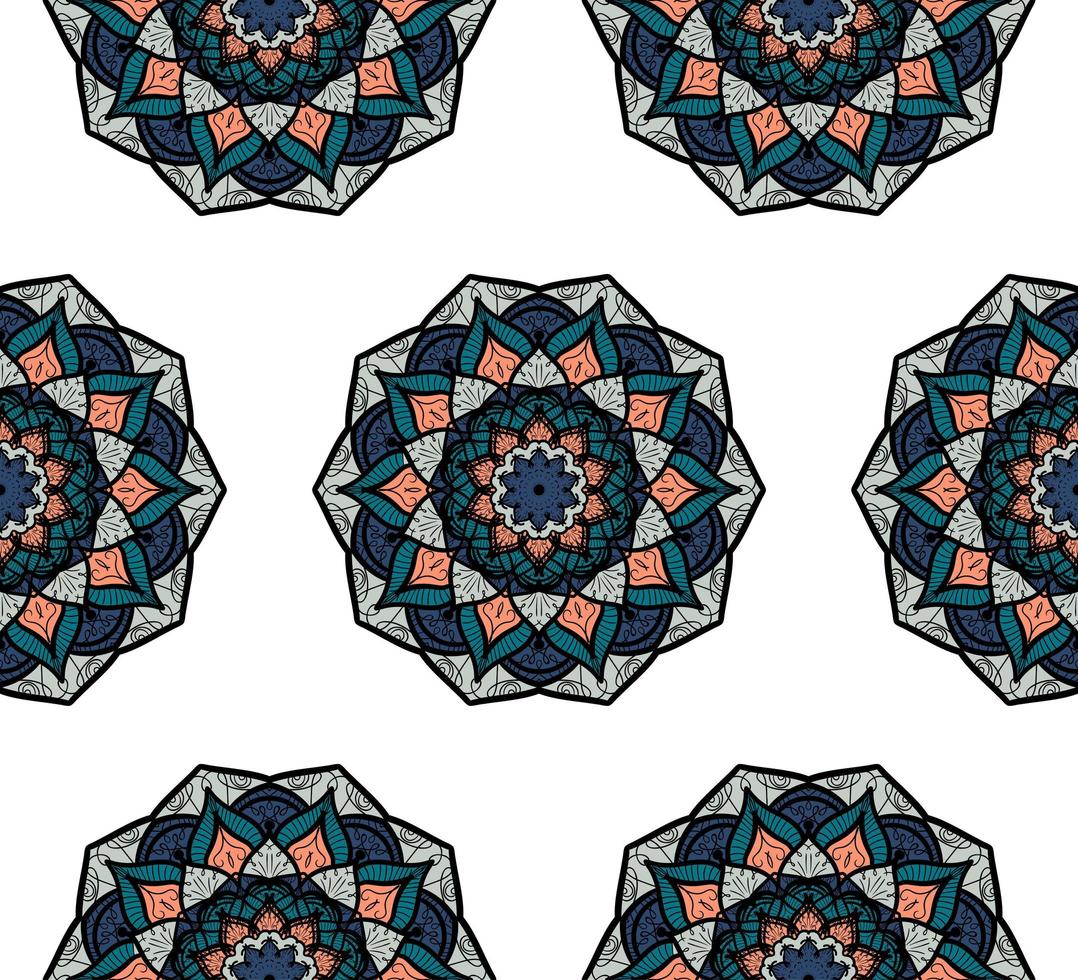 mandala de patrones sin fisuras vector