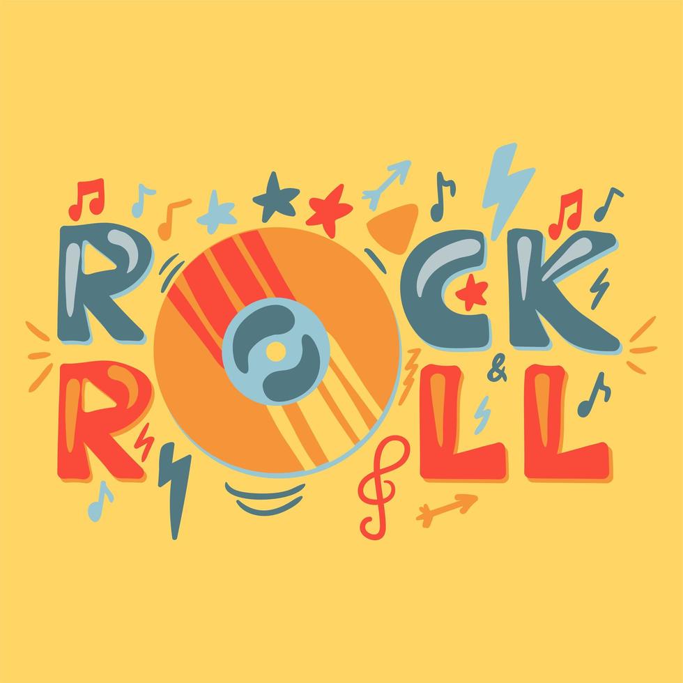 Retro Rock n Roll Label vector