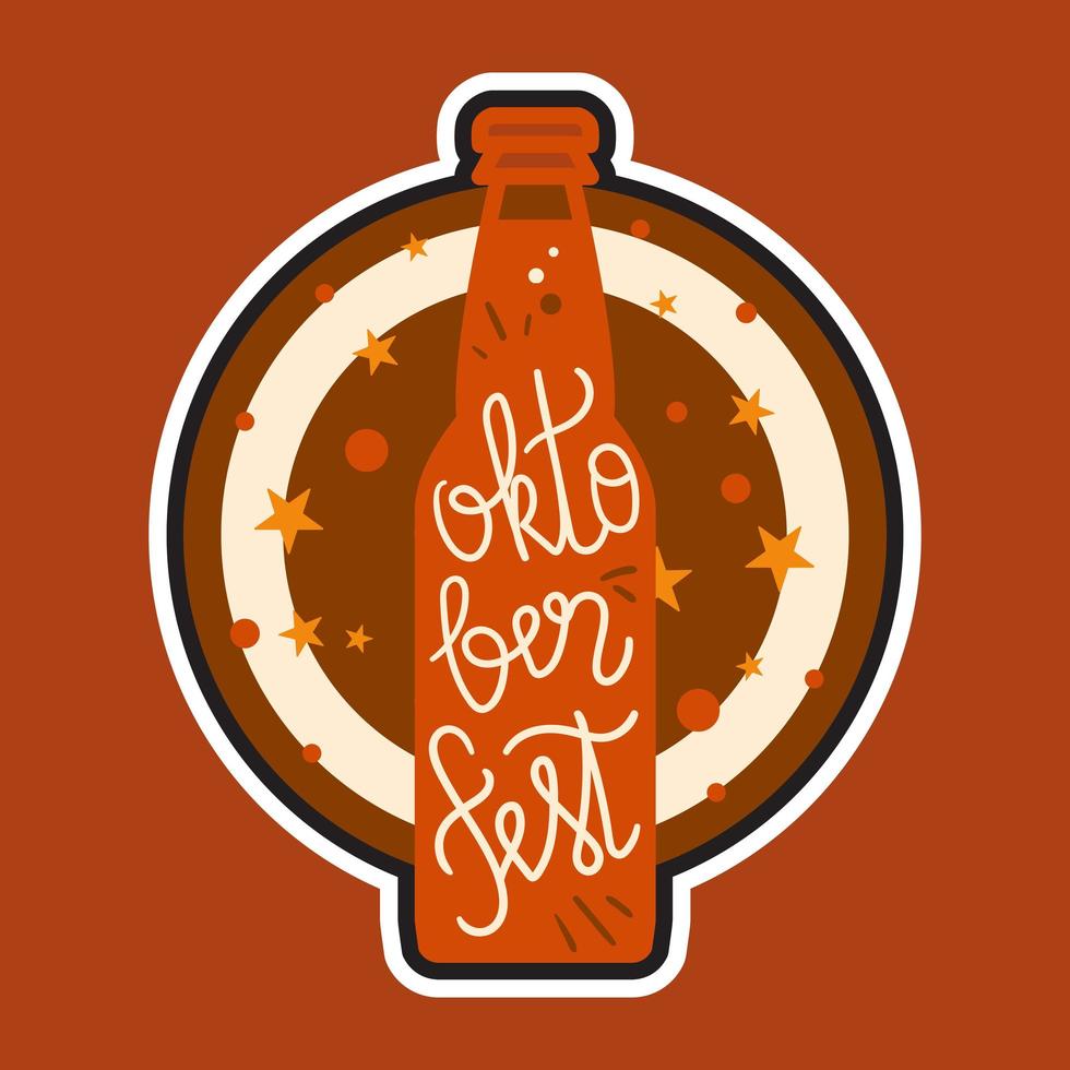 Oktoberfest Lettering Badge vector