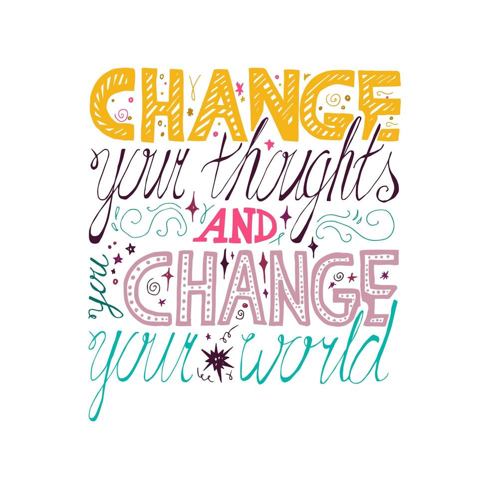 Lettering motivation poster vector