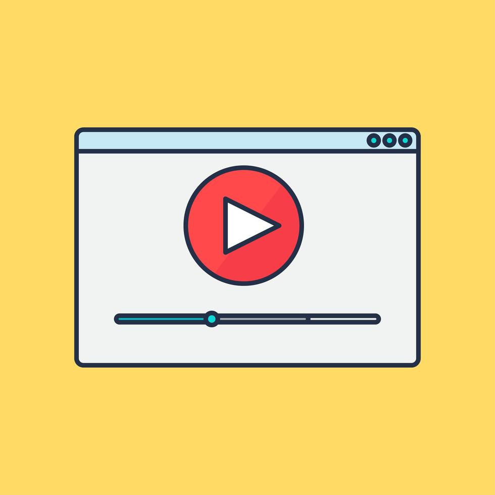 form of watching online video vector