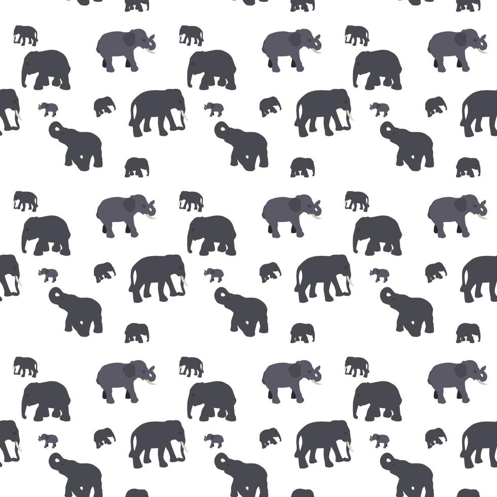 Seamless Pattern of Elephant. vector