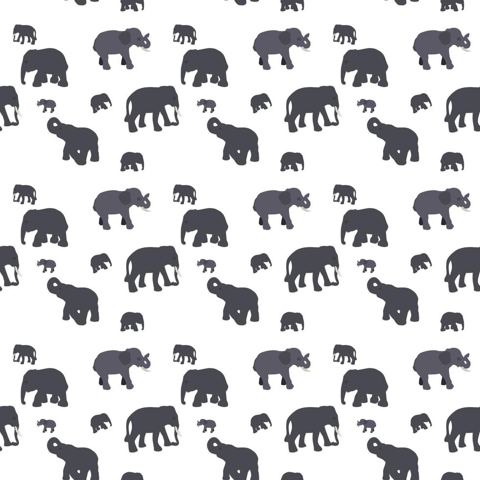 Seamless Pattern of Elephant. vector