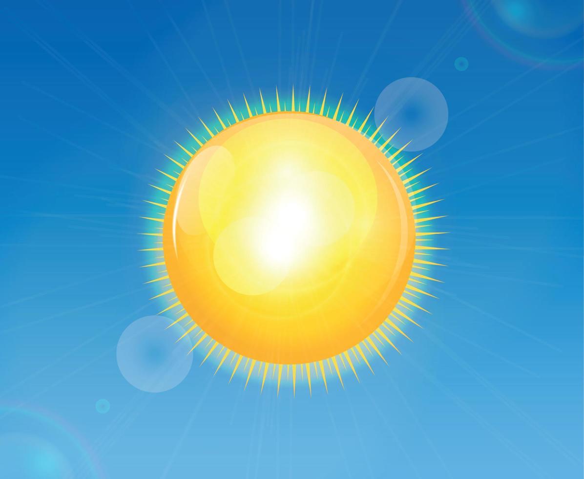Ilustración de vector de fondo brillante soleado