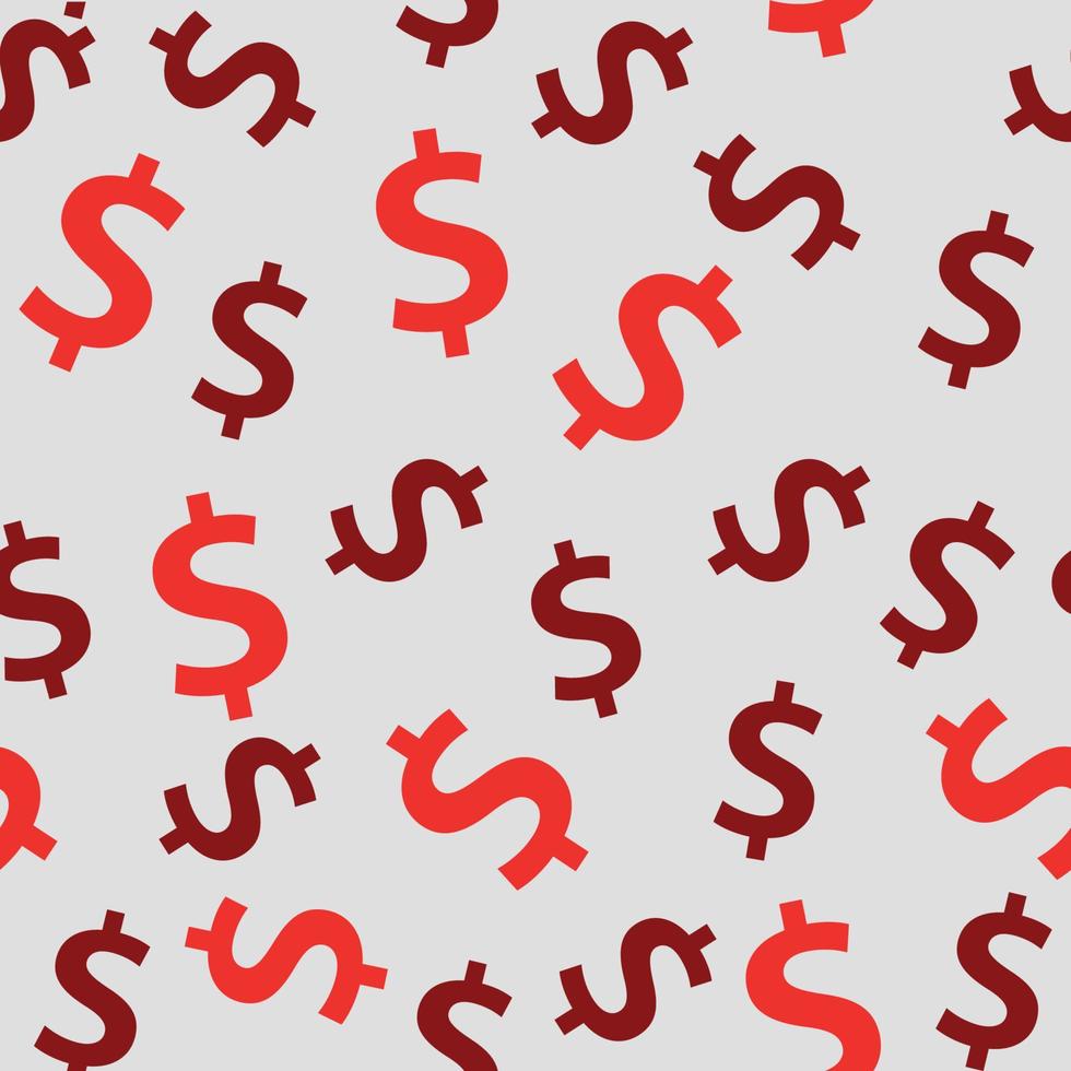 Money sign seamless pattern background vector illustration