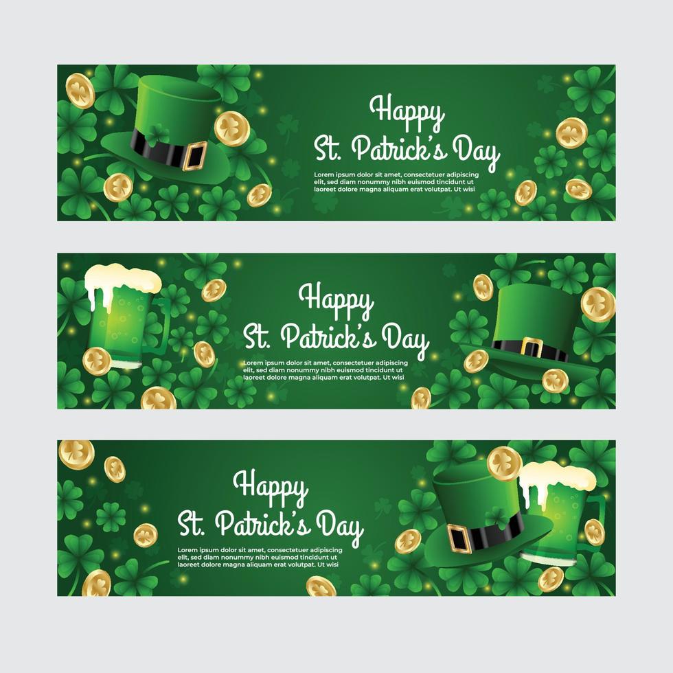 St Patrick's Day Hat and Beer Banner vector
