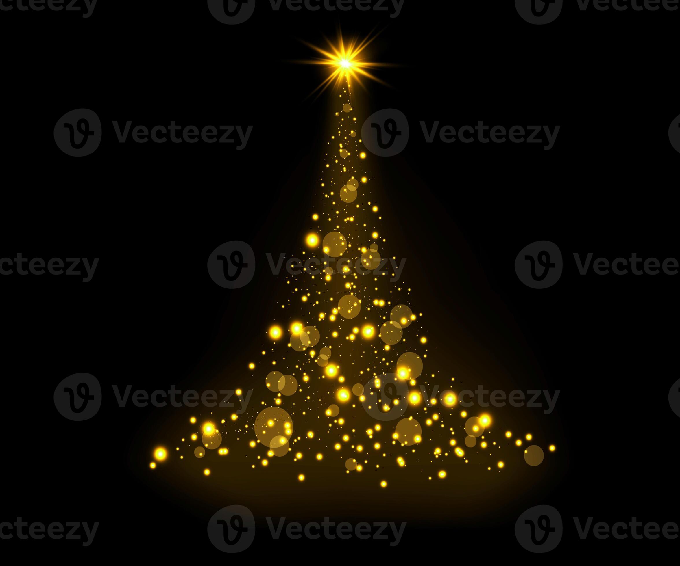 light gold christmas tree lights with snowflakes and yellow stars