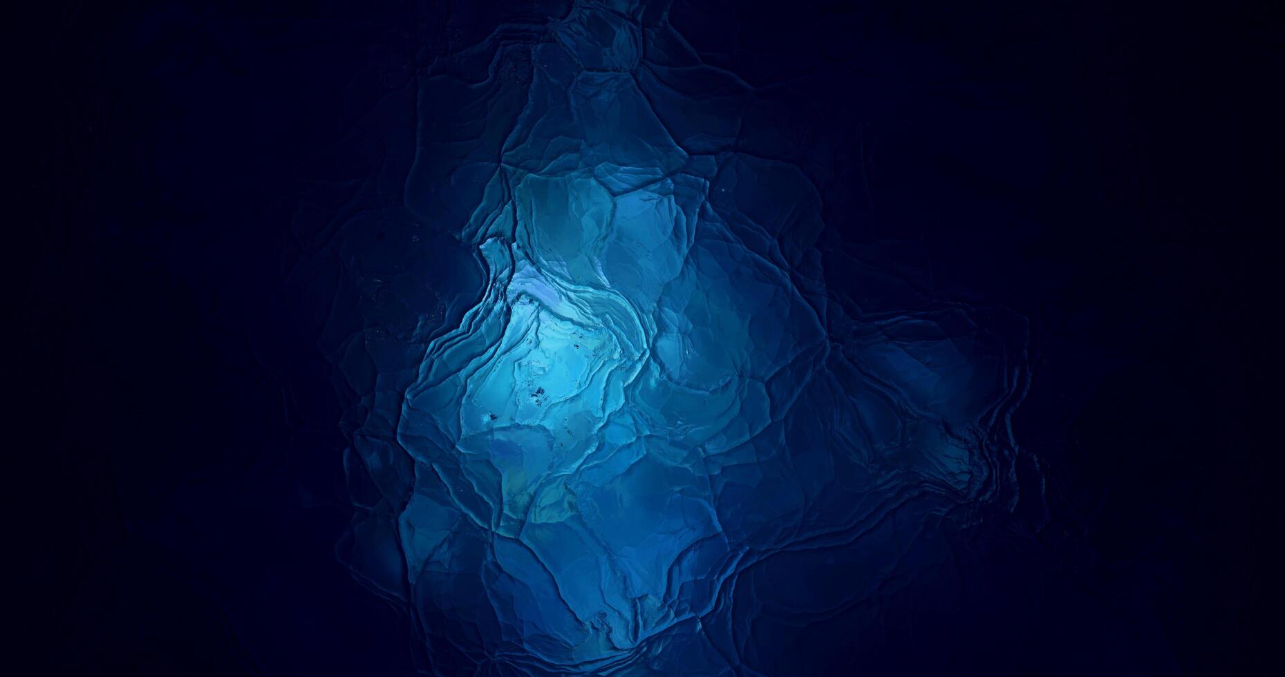 abstract dark blue frozen water ice marble texture and freezing winter glass ice rink effect pattern on dark. photo