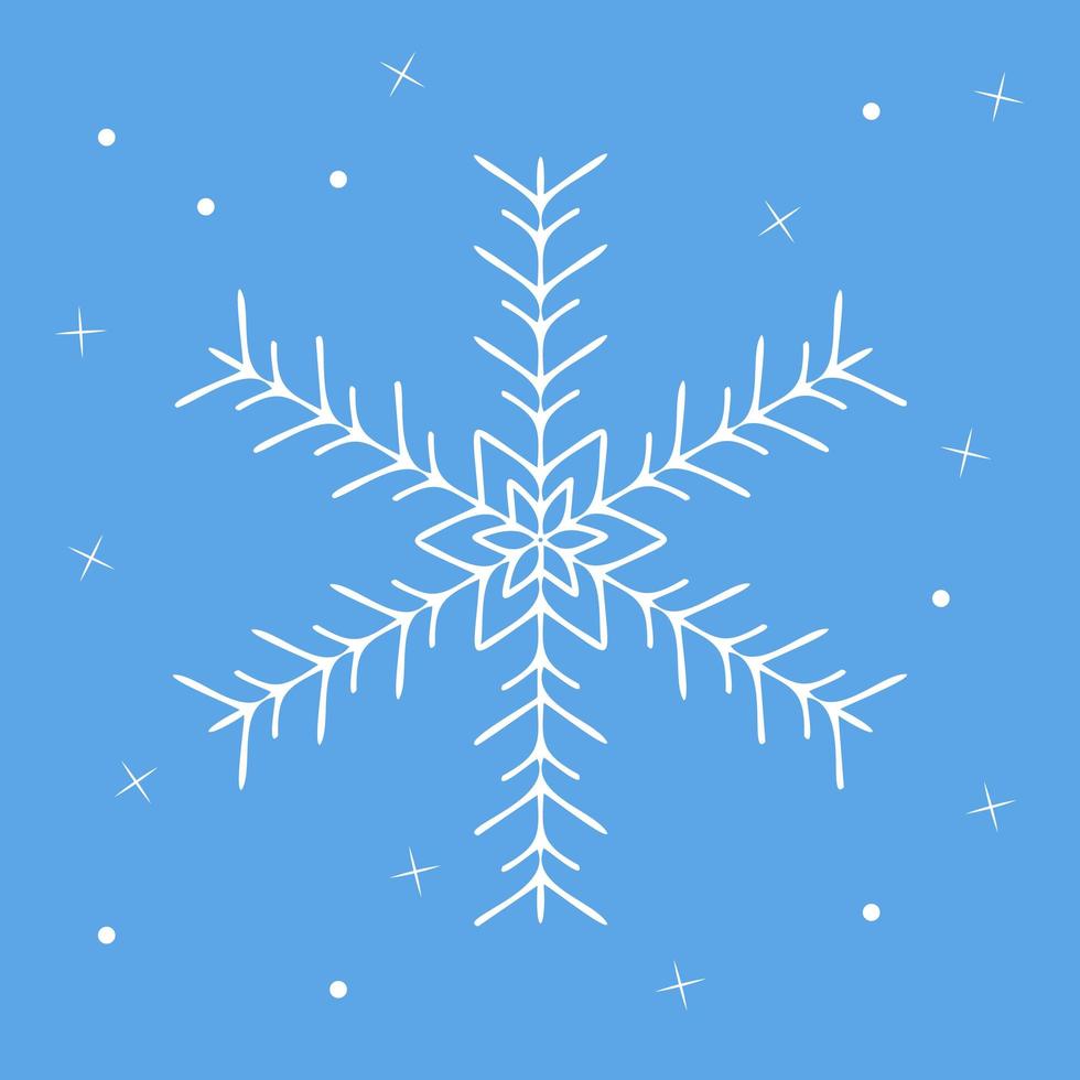 Snowflake winter. Design element. Flat vector illustration