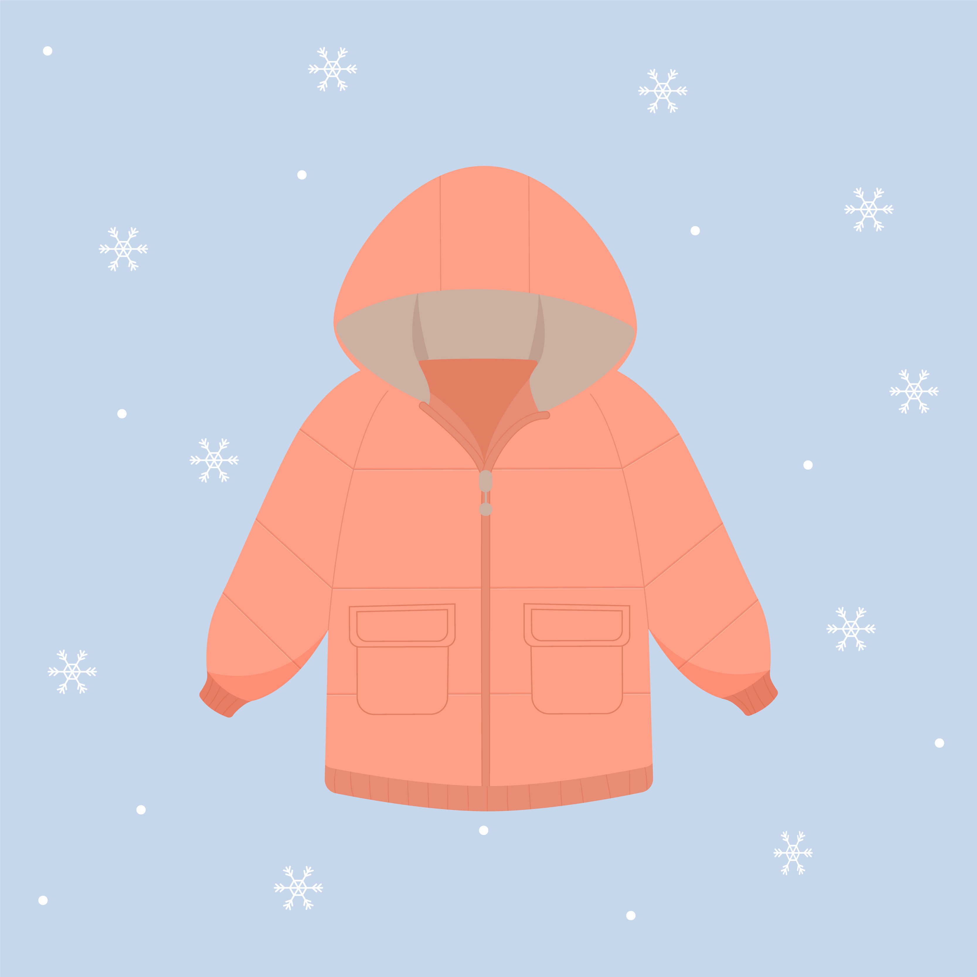 Winter jacket. Warm jacket. Winter clothing Flat vector illistration 4668863 Vector Art at Vecteezy