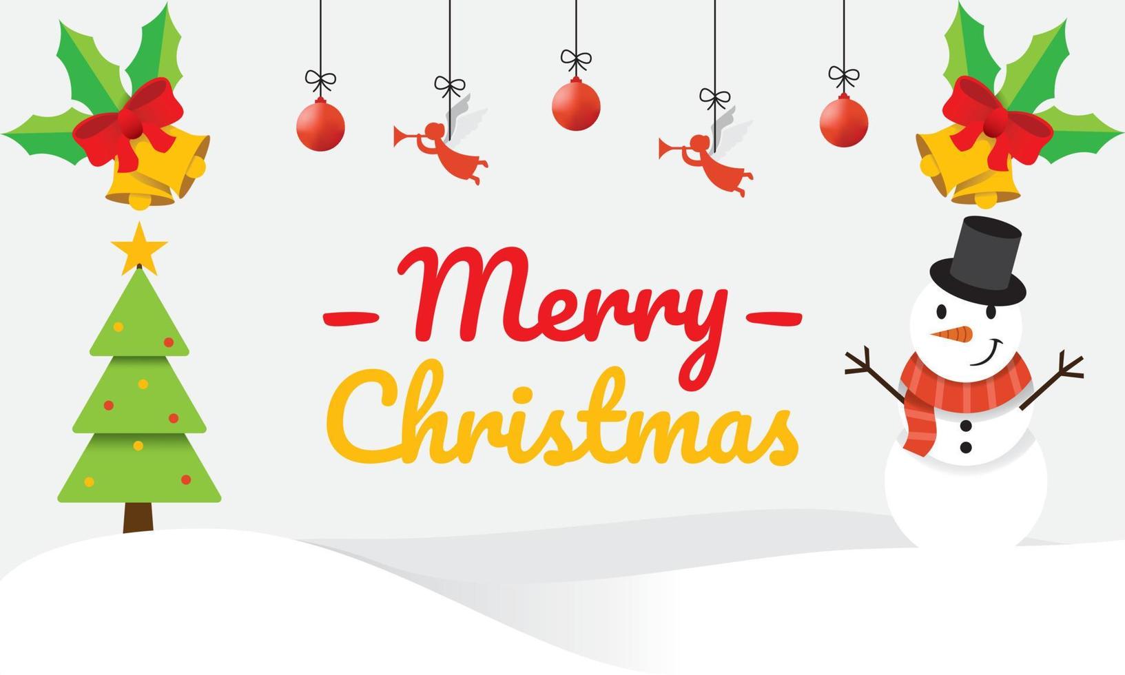feliz feliz navidad de fondo. linda ilustración de diseño de vector de feliz navidad con estilo plano, linda pancarta de navidad, tarjeta de felicitación feliz día de navidad.