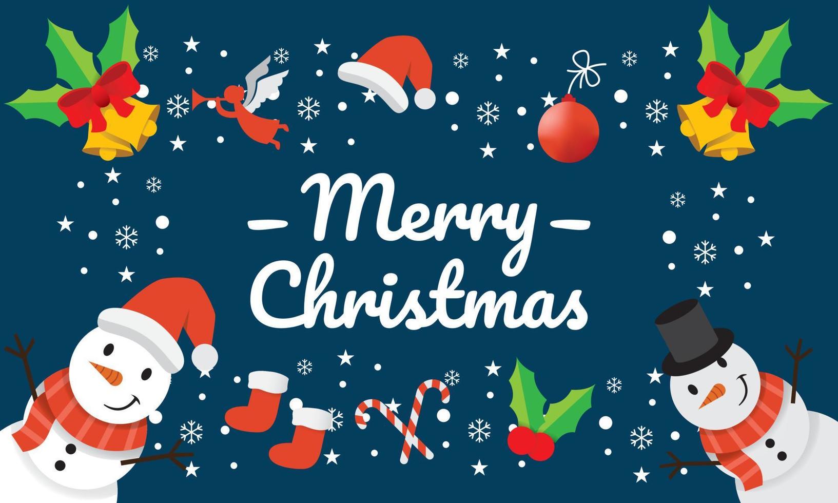 Happy Merry Christmas Background. Cute Merry Christmas Vector Design  Illustration With Flat Style, Cute Christmas banner, greeting card Merry  Christmas Day. 4669374 Vector Art at Vecteezy