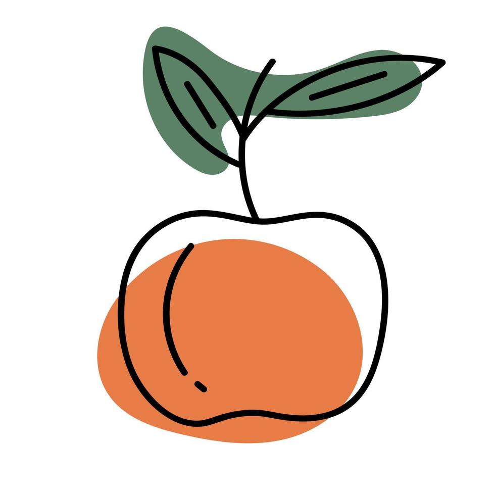 Abstract apple fruit. Contemporary art. vector