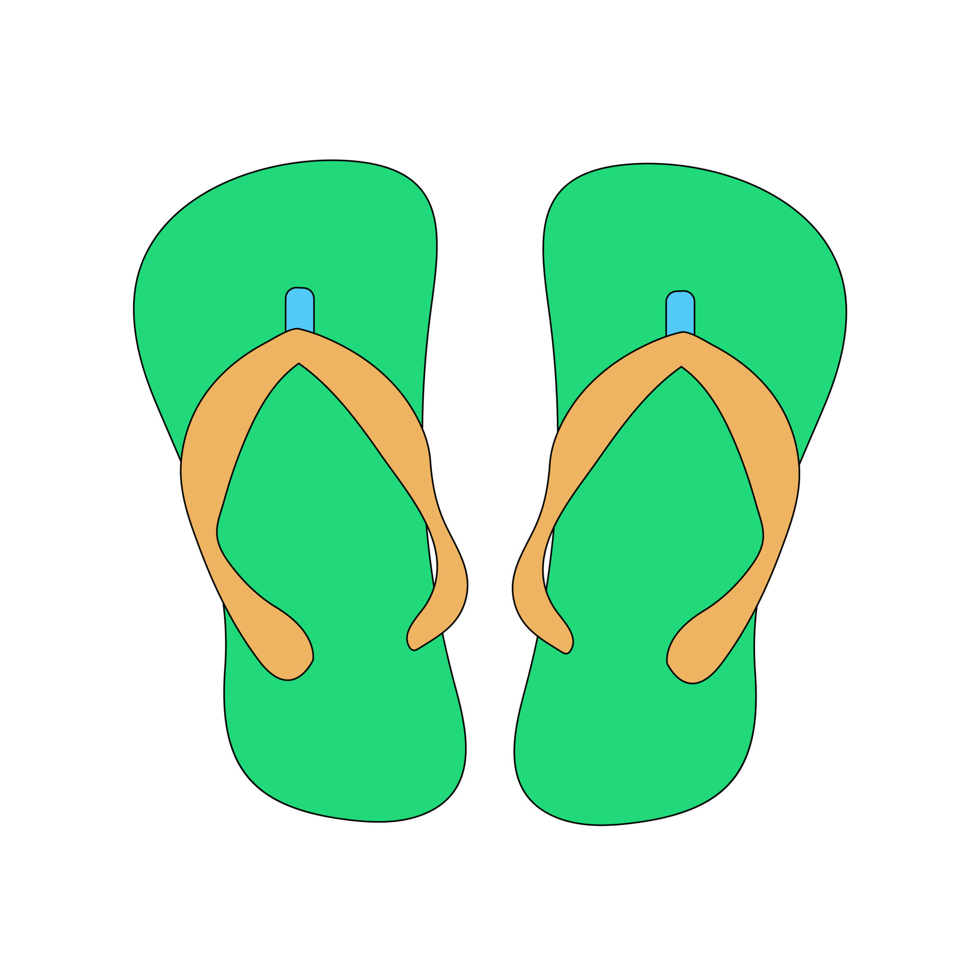 Flip-flops in doodle style. 4669401 Vector Art at Vecteezy