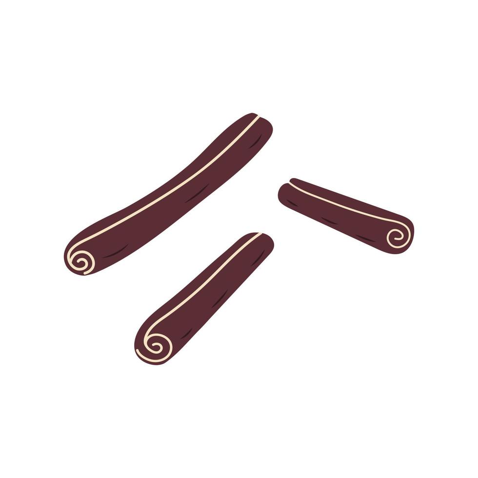 Cinnamon sticks. Aromatic spice. vector